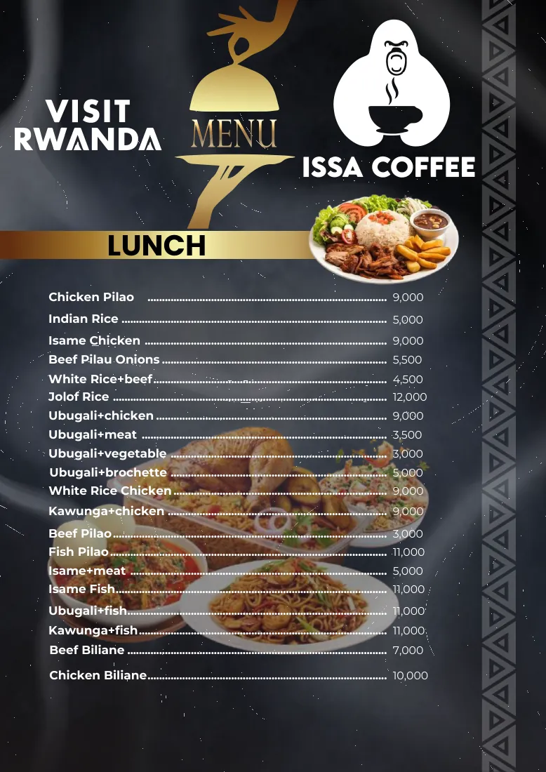 Issa Coffee Standard menu, page 7: Lunch Plates