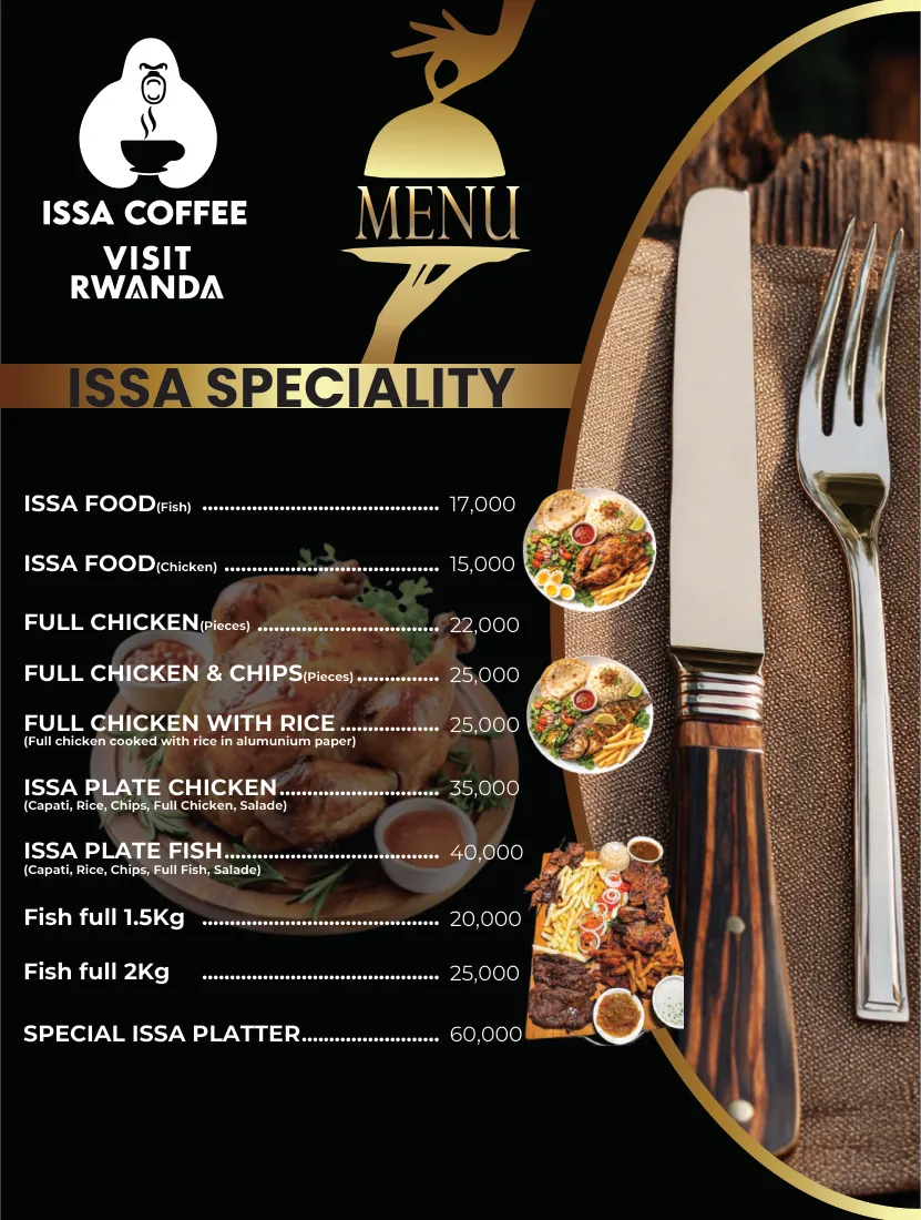 Issa Coffee VIP menu, page 9: Issa VIP Speciality